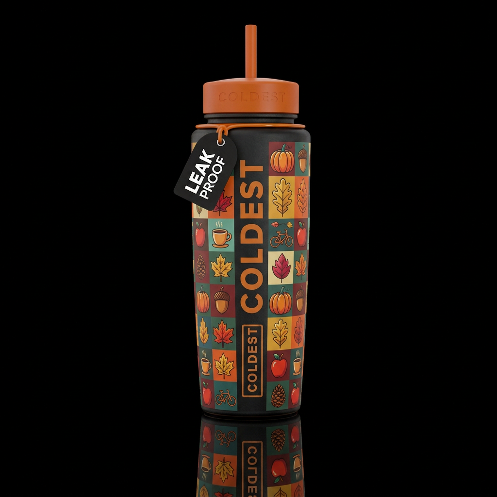 Bentonville grid style objects associated with aut... water bottle design