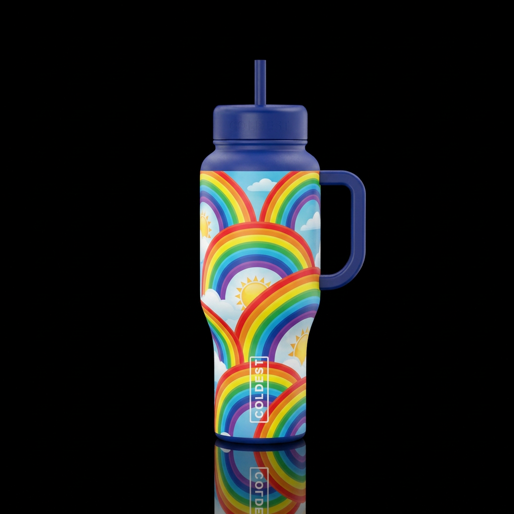 Have a Rainbow Day water bottle design