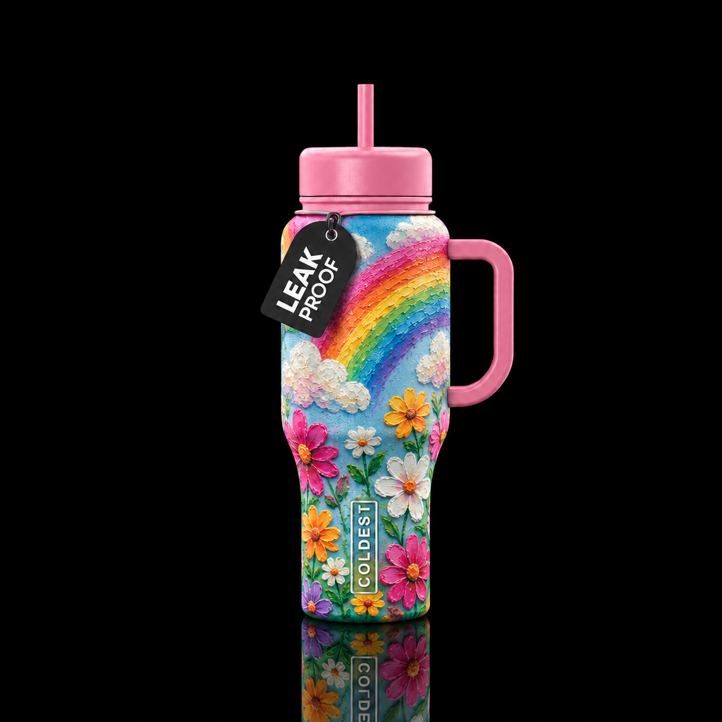 Have a rainbow day water bottle design