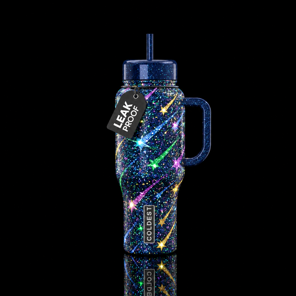 Wish on a shooting star water bottle design