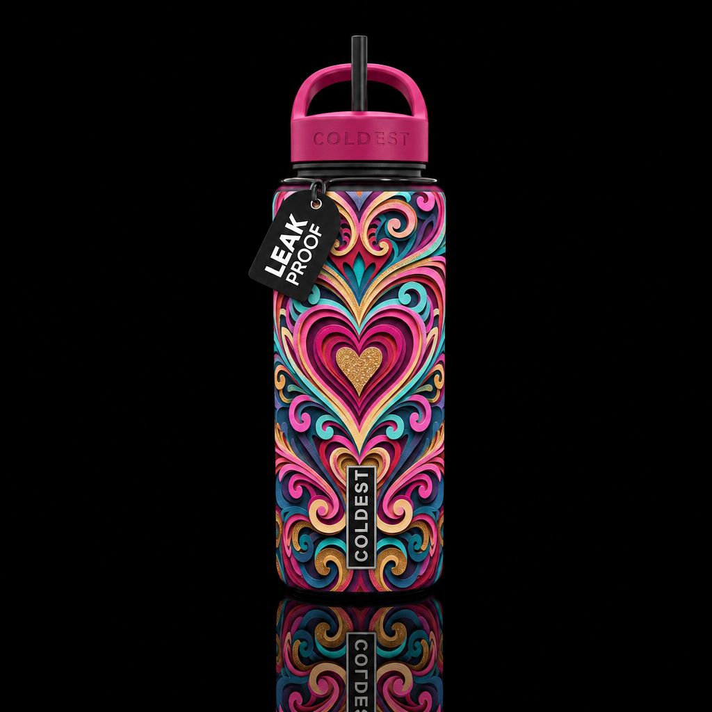 Everlasting Love water bottle design