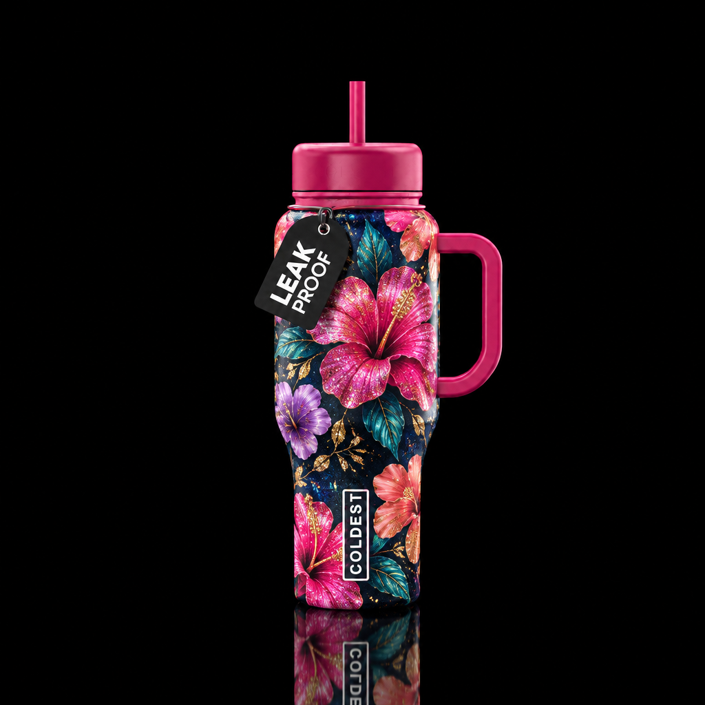 No Shrinking Violets water bottle design