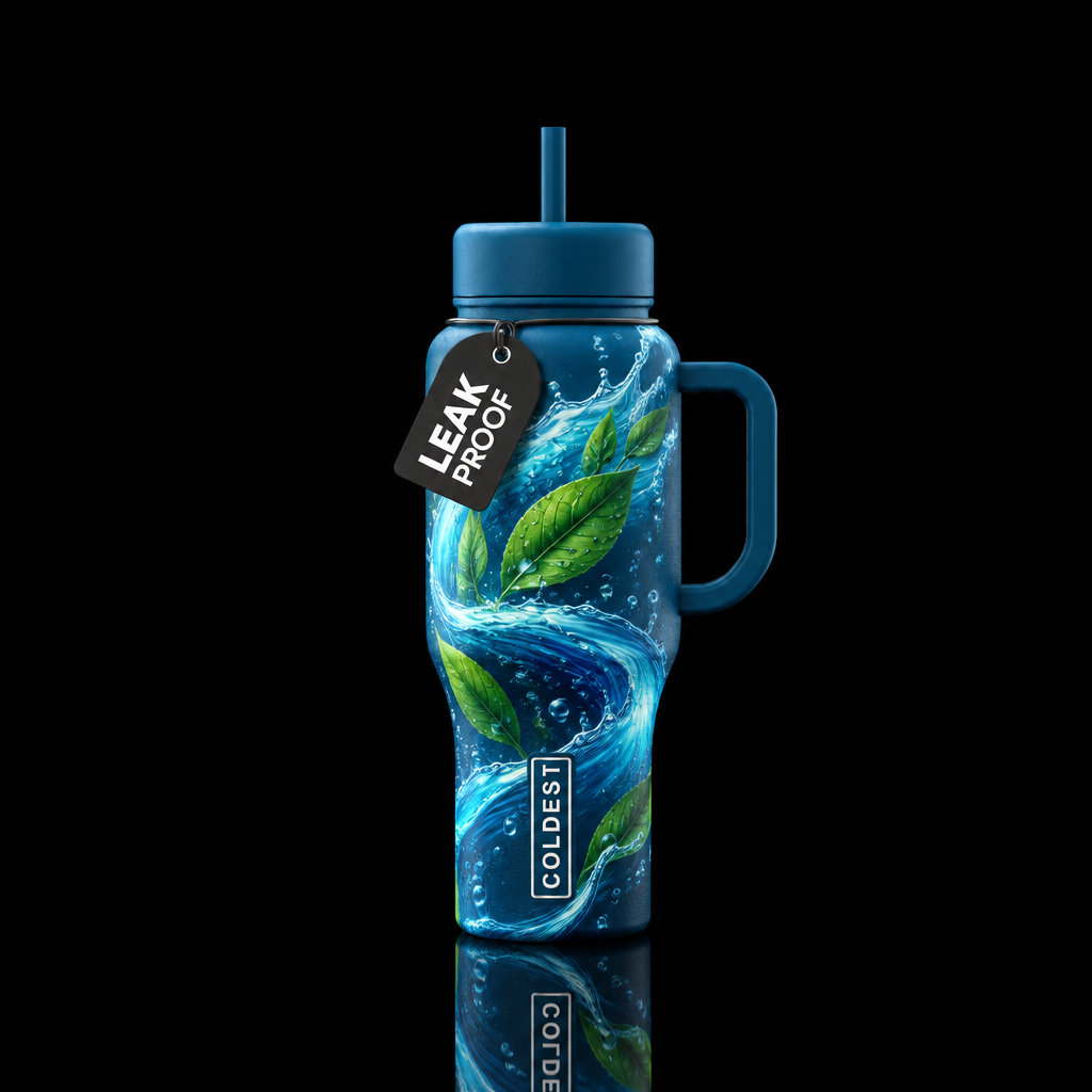 Flow like the water water bottle design