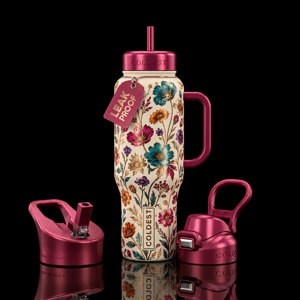 Floral and Fabulous water bottle design