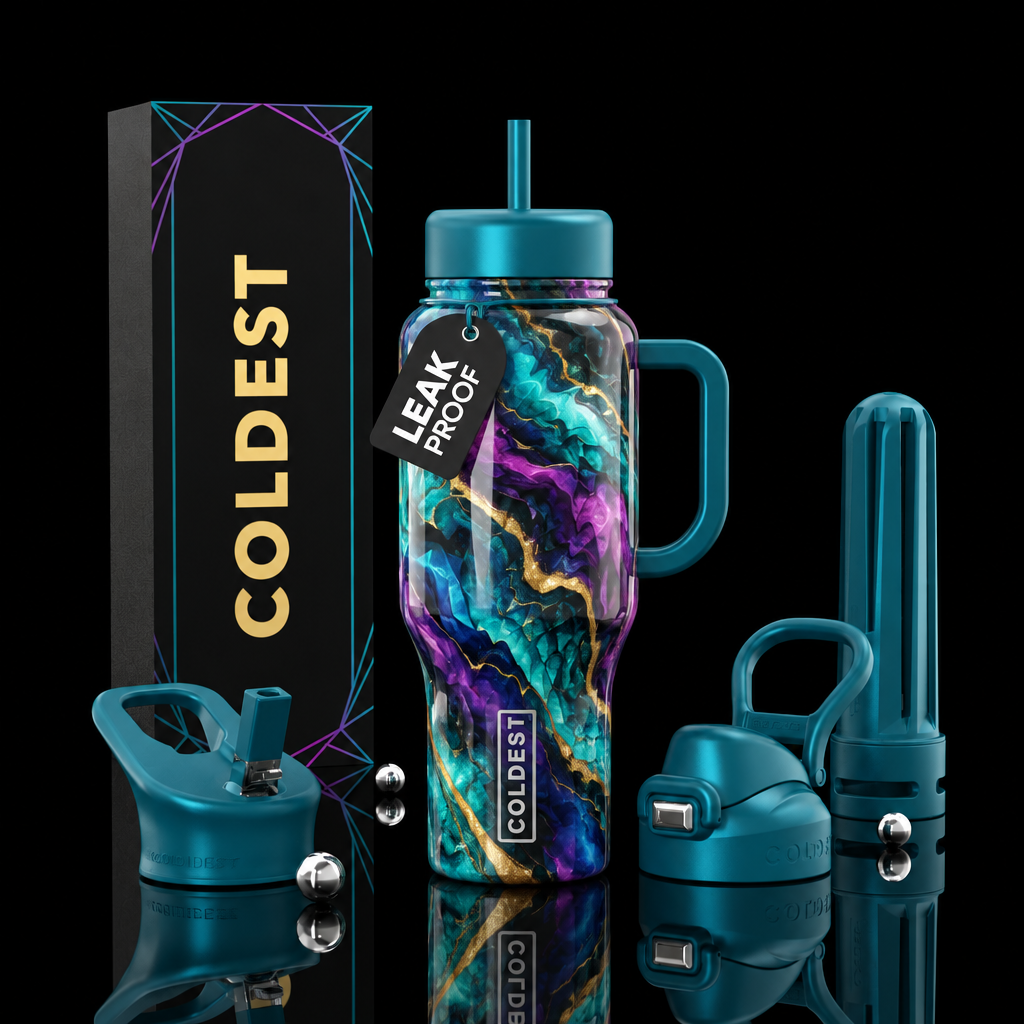 Sisu Turquoise water bottle design