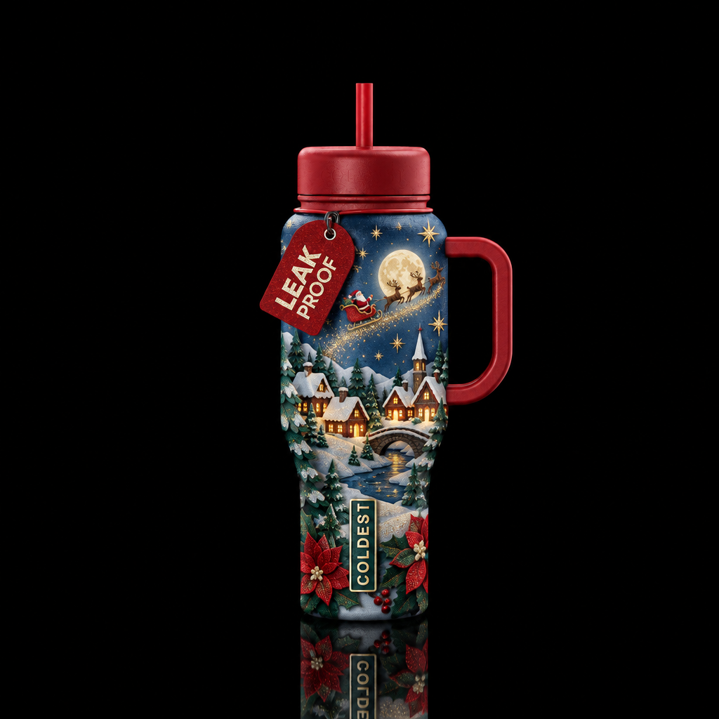 Christmas Eve water bottle design
