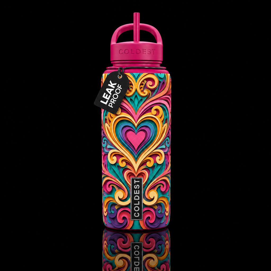 I'm in Love water bottle design