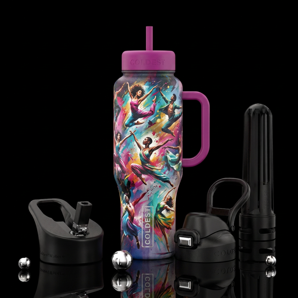 Dancing water bottle design