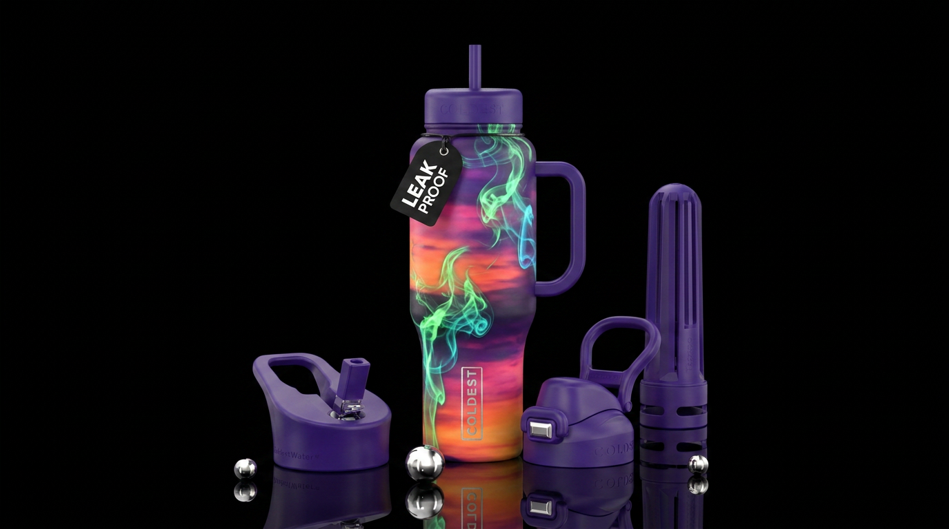 Glow in the dark smoke on black sunset bottle all ... water bottle design