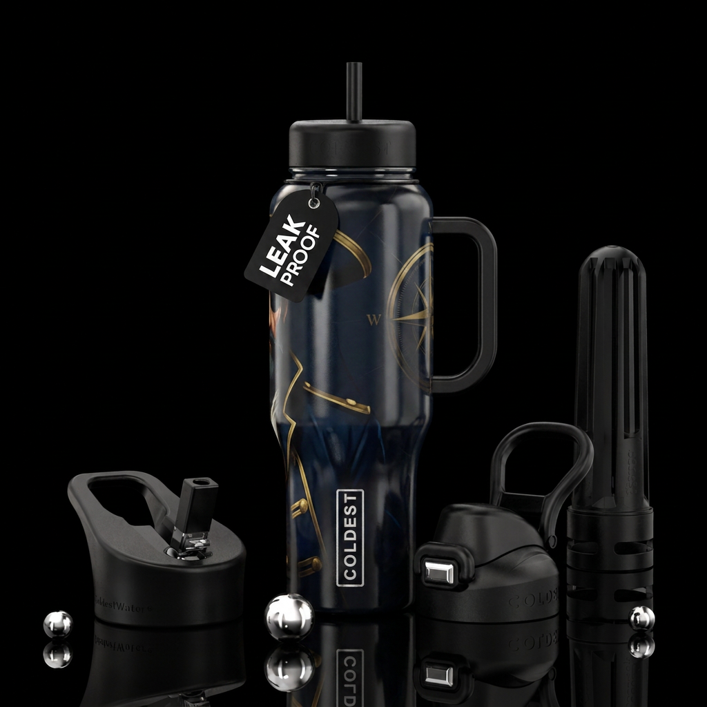 Captain water bottle design