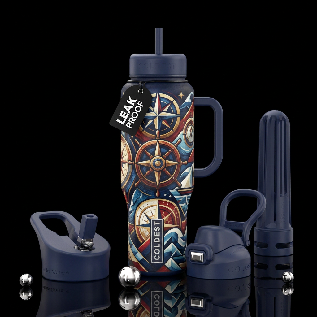 Captain front and back design water bottle design