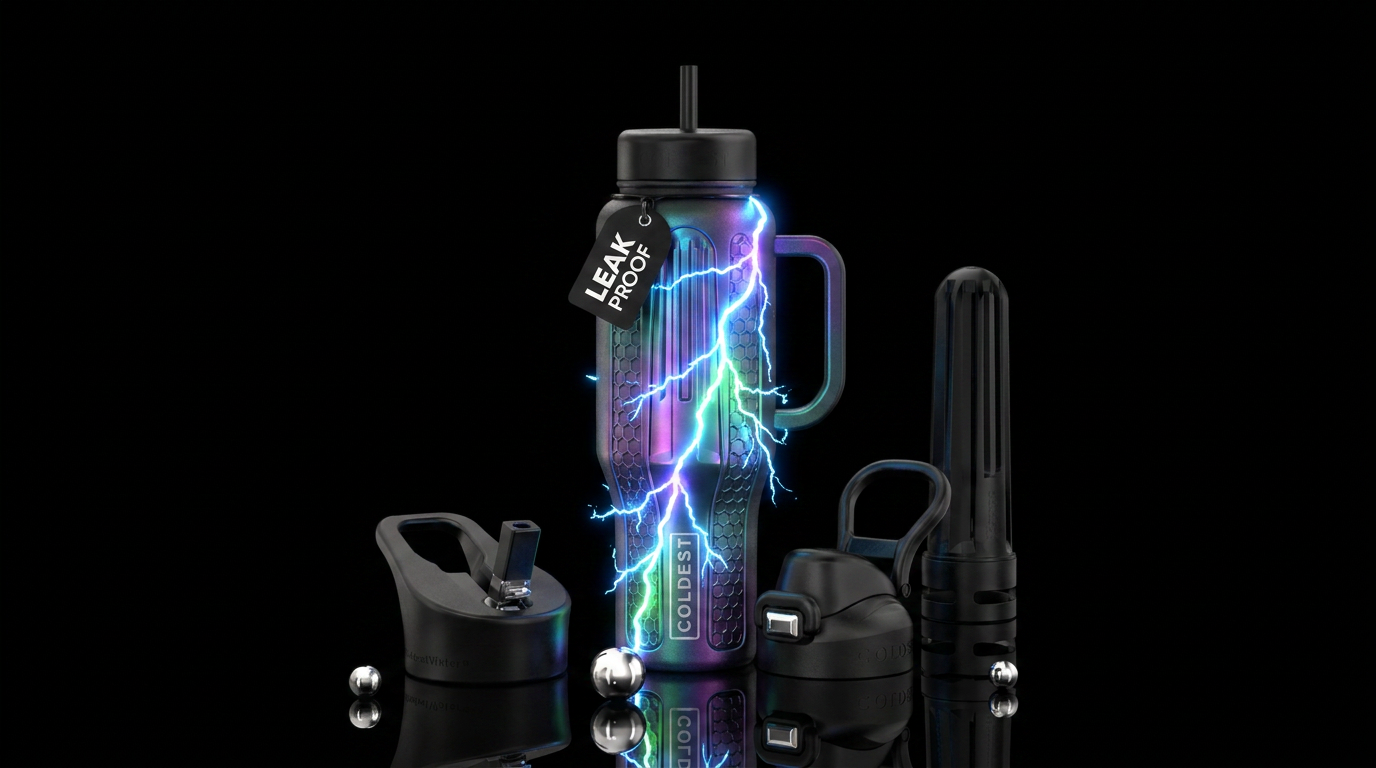 Lightening strike over "coldest" castle water bottle design