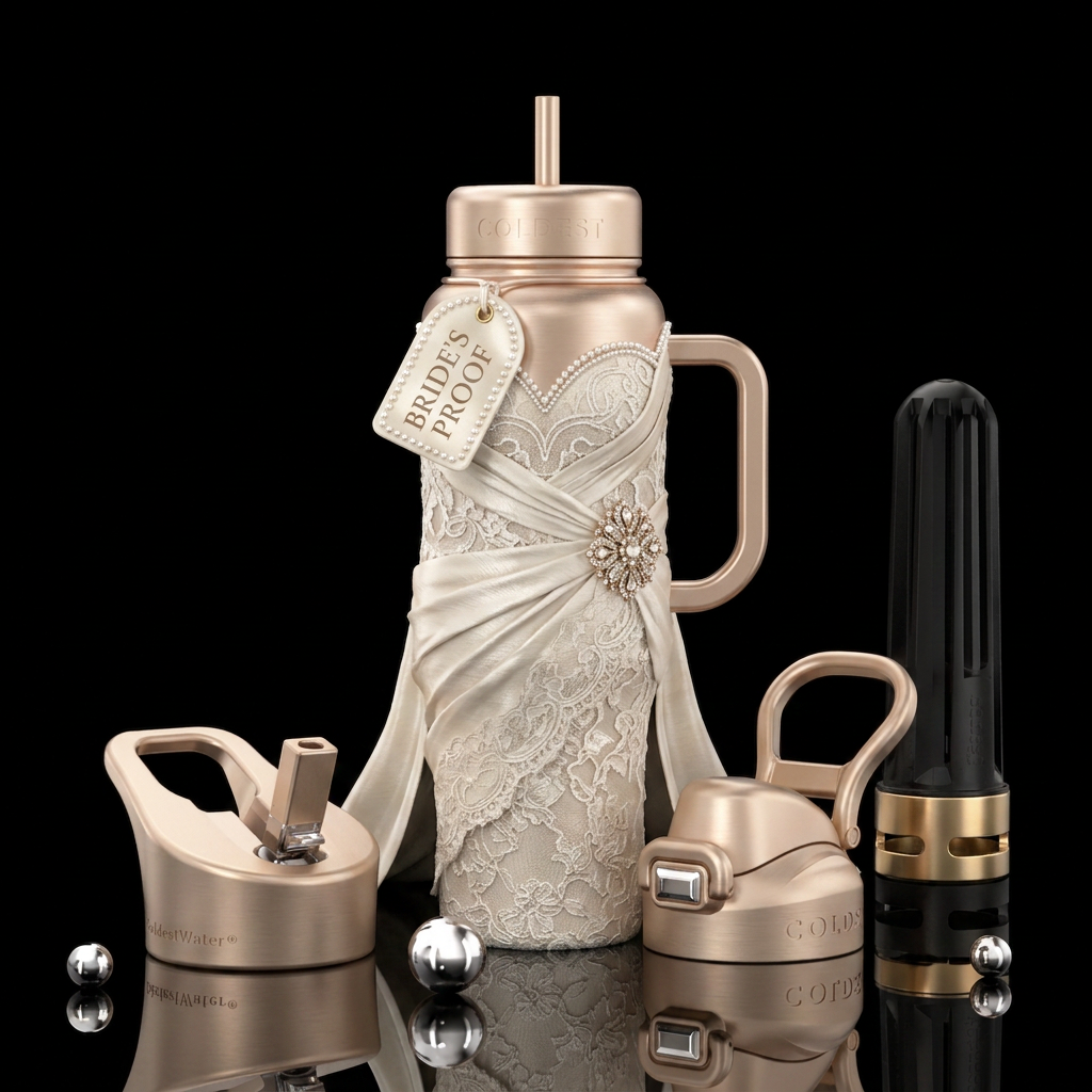 Wedding dress bottle for bride water bottle design