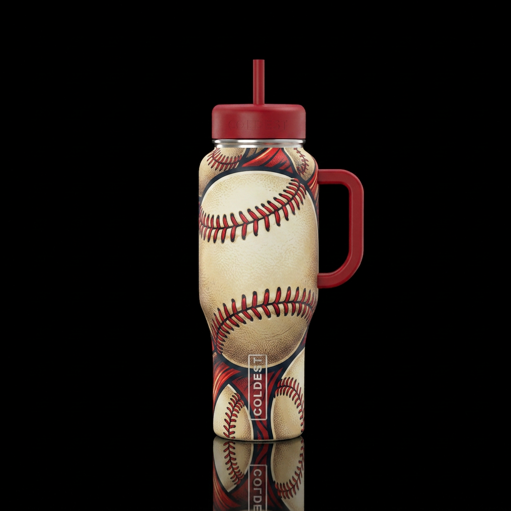 Baseball water bottle design
