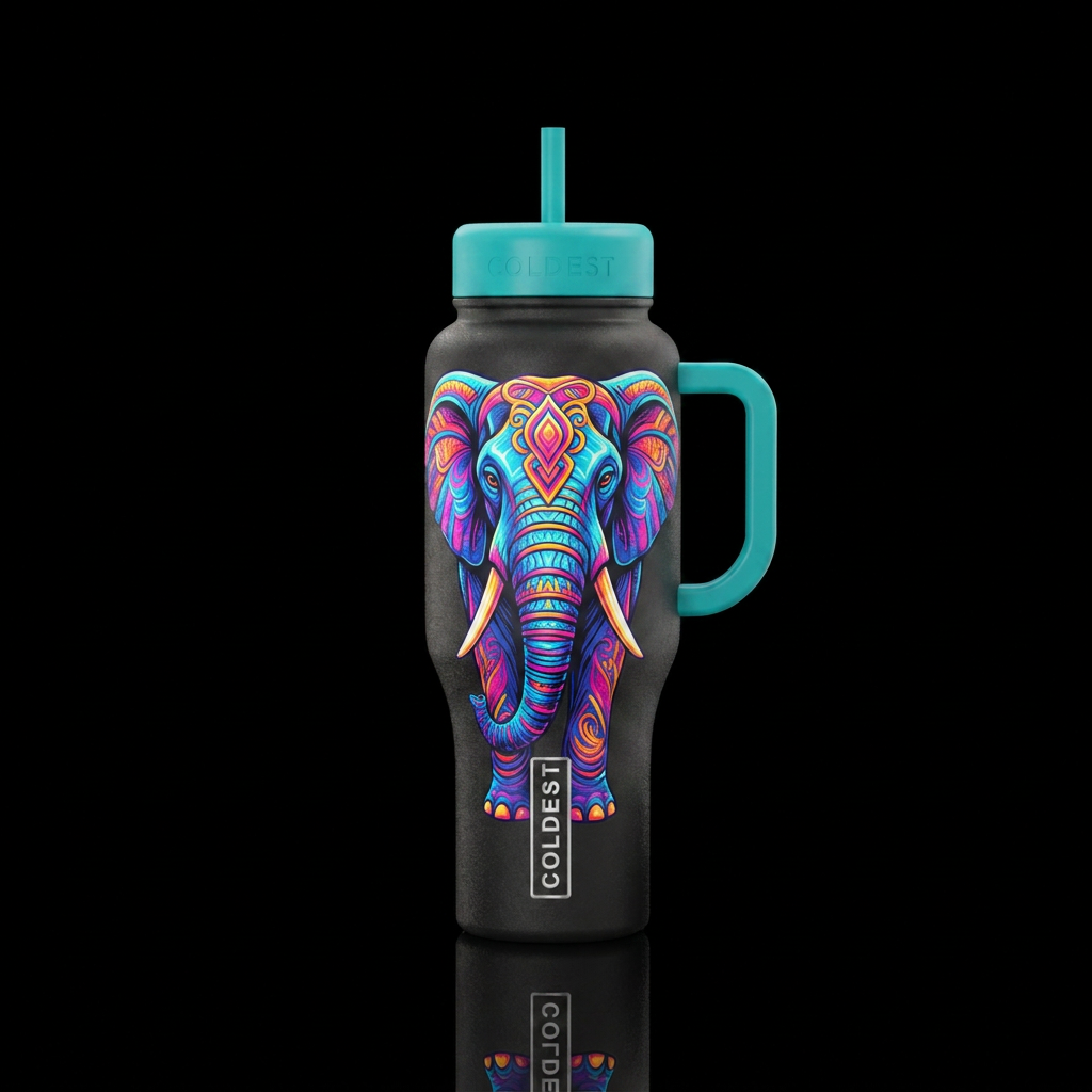 Elephant water bottle design
