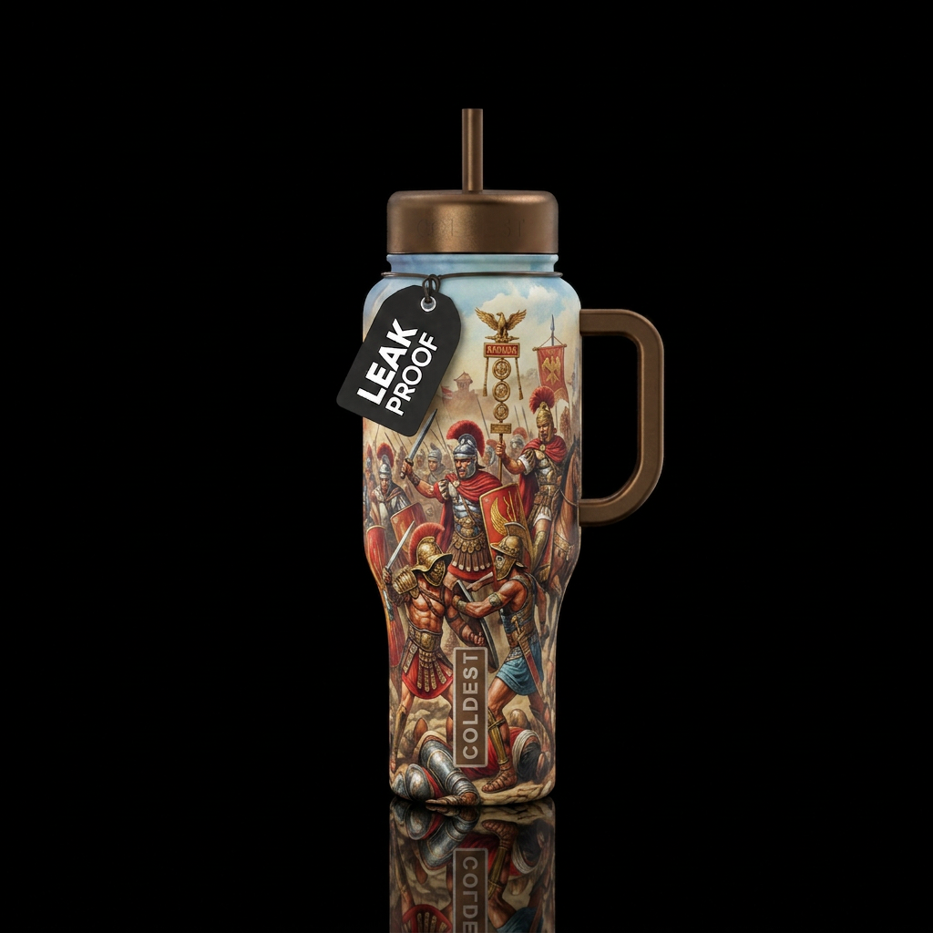 Roman empire battle water bottle design