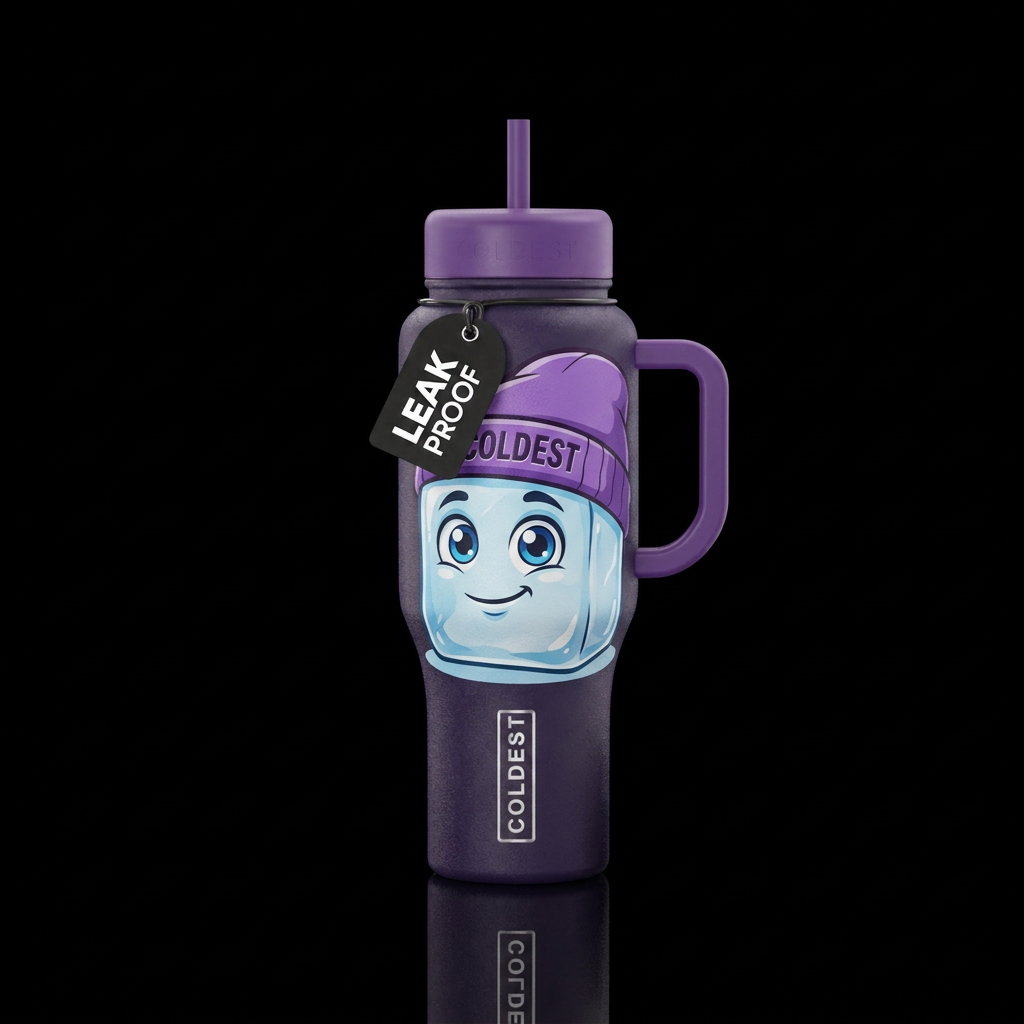 Shape of an ice cube, no legs no arms just square ... water bottle design