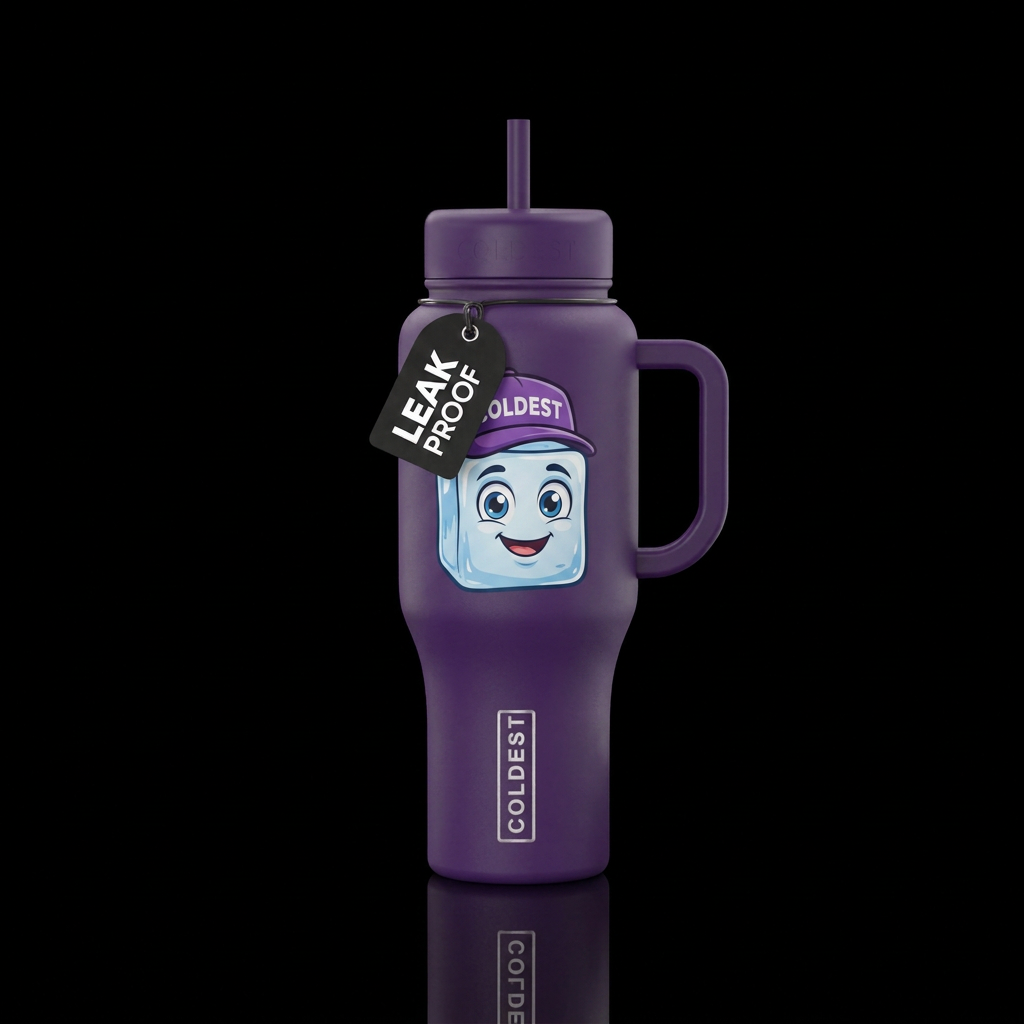 Shape of an ice cube, no legs no arms just square ... water bottle design