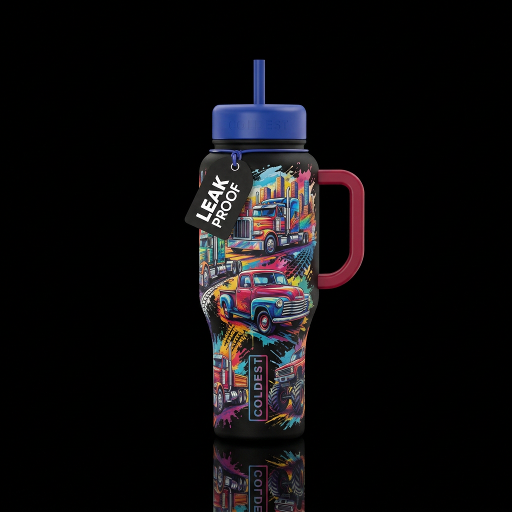 Truck water bottle design