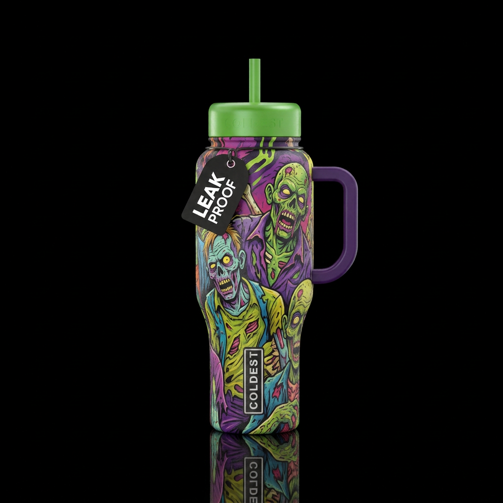 Zombie water bottle design