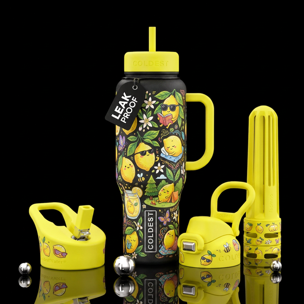 Squeeze the Day" Create a premium insulated water ... water bottle design