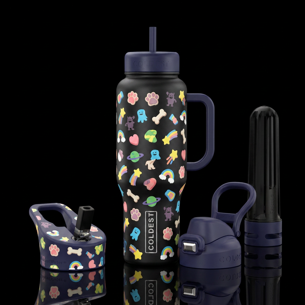 Limited edition Coldest dog bowl collection, cerea... water bottle design