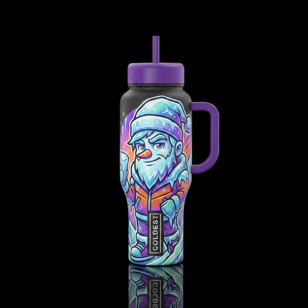 Frosty Dave water bottle design