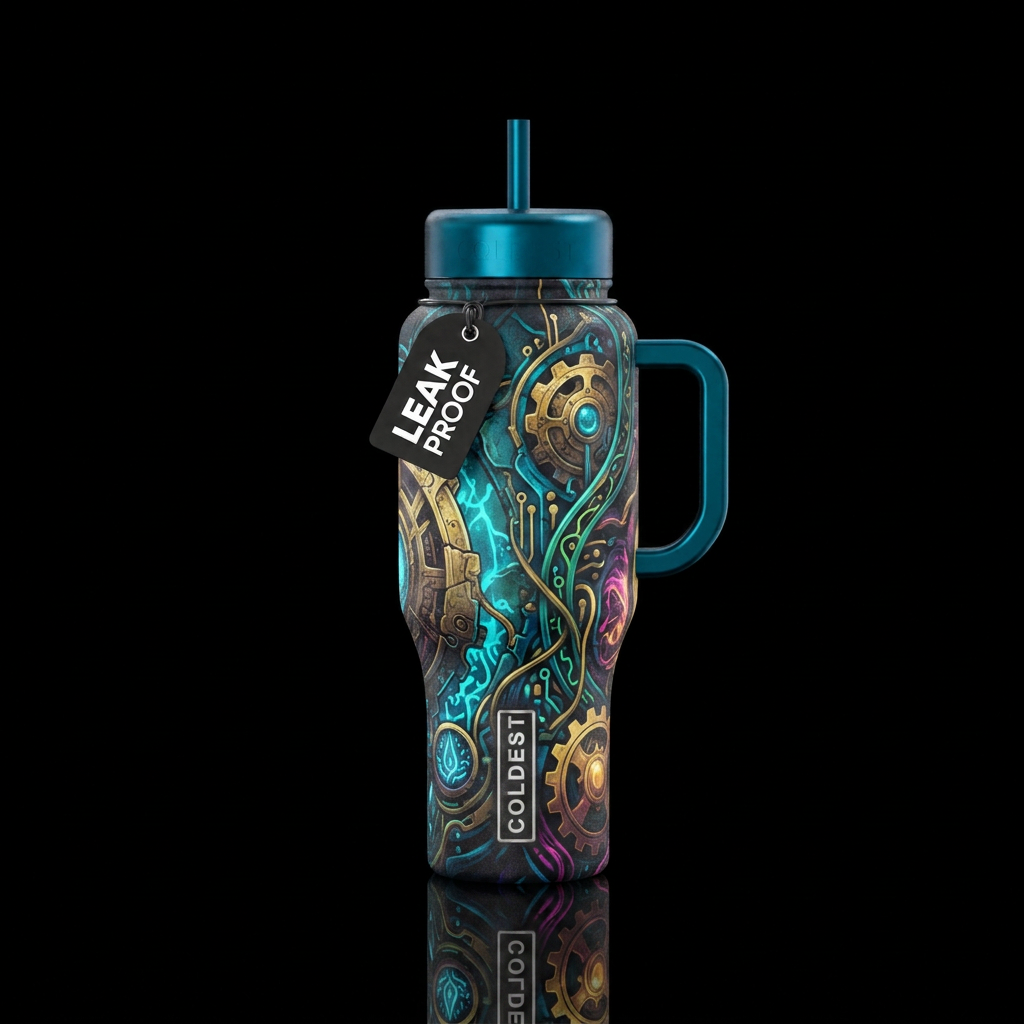 The forgotten one water bottle design