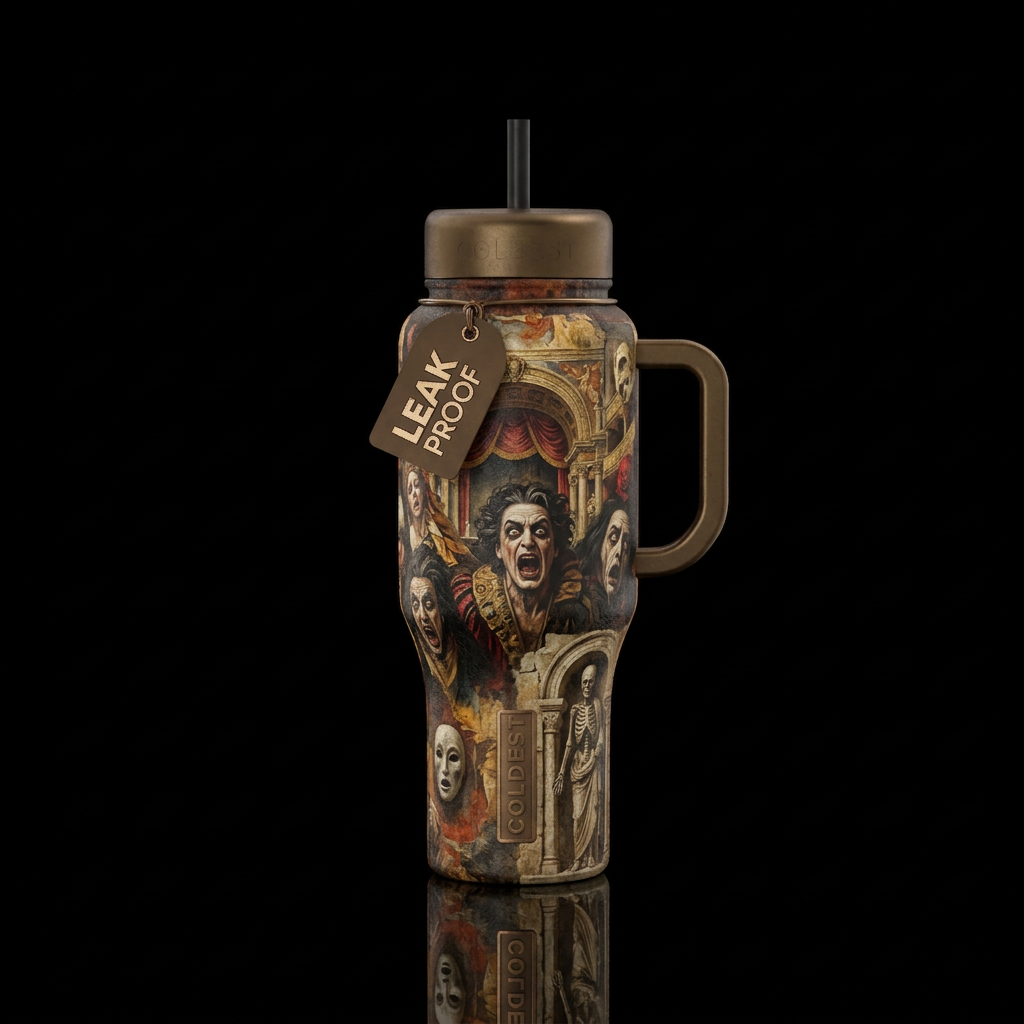 opera, scary, realism, ancient water bottle design