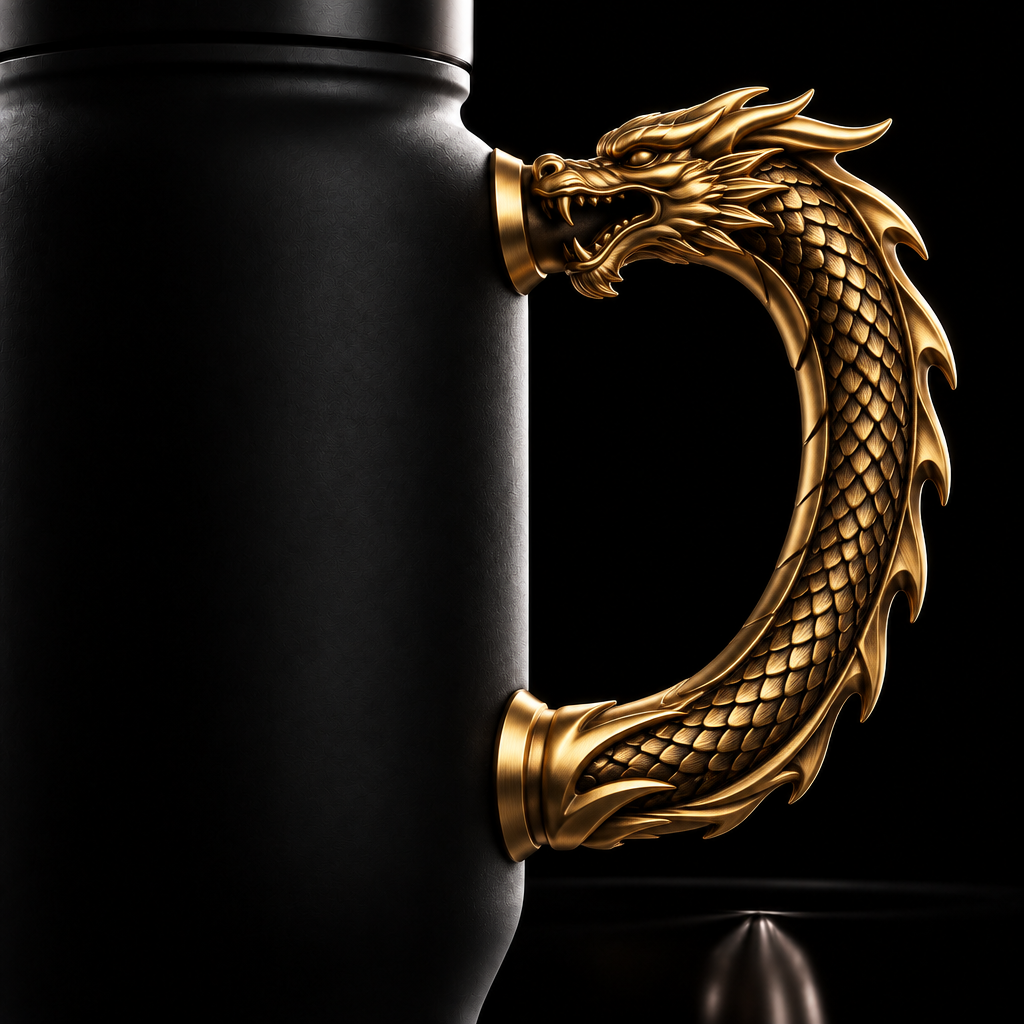 Golden Dragon water bottle design