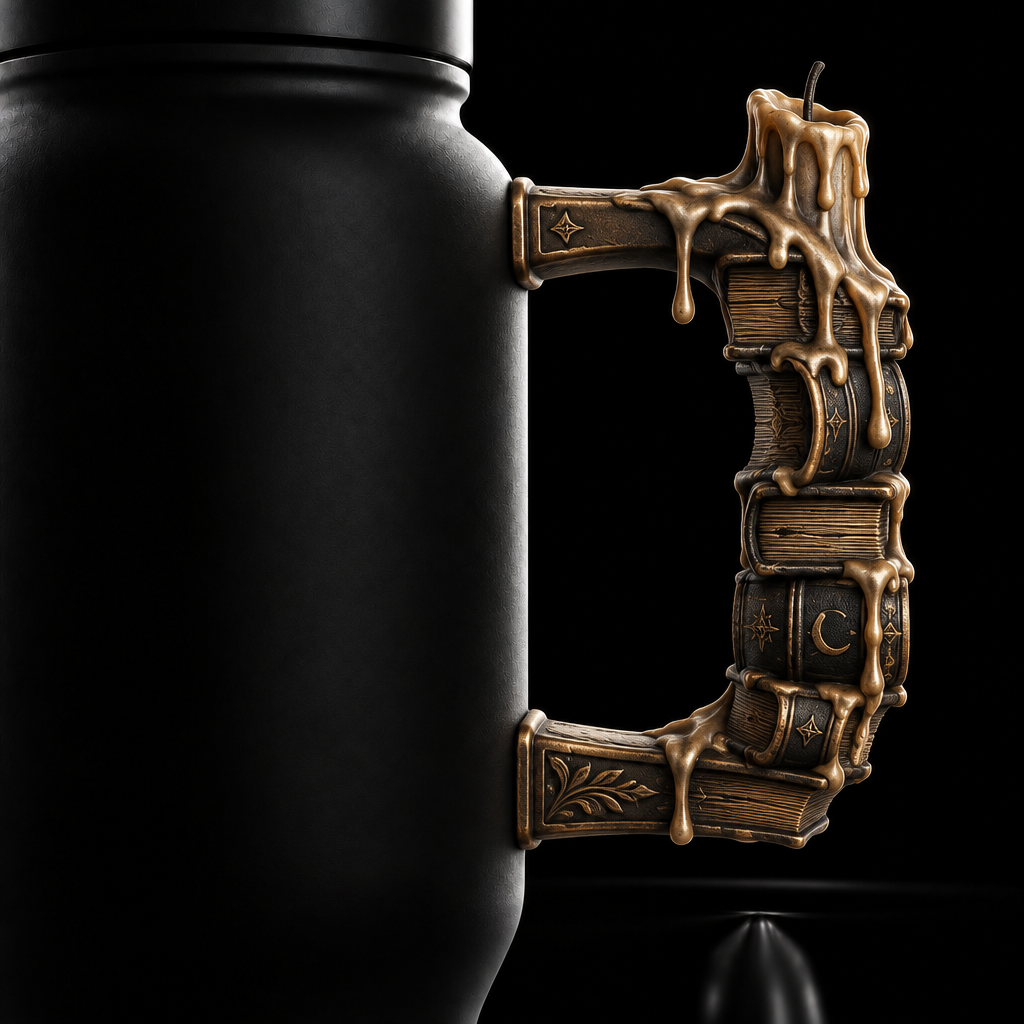 Haunted Novel water bottle design