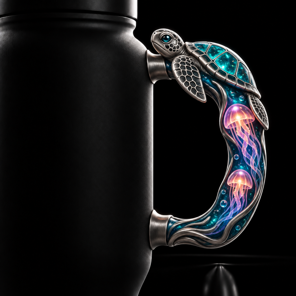 Turtles of the sea water bottle design