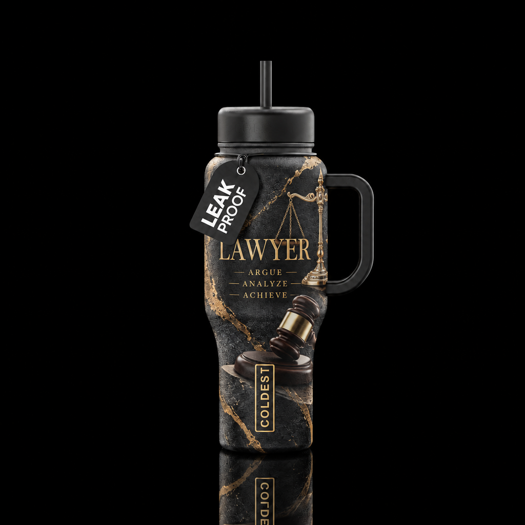 cup for lawyers make it textured and vibrant water bottle design