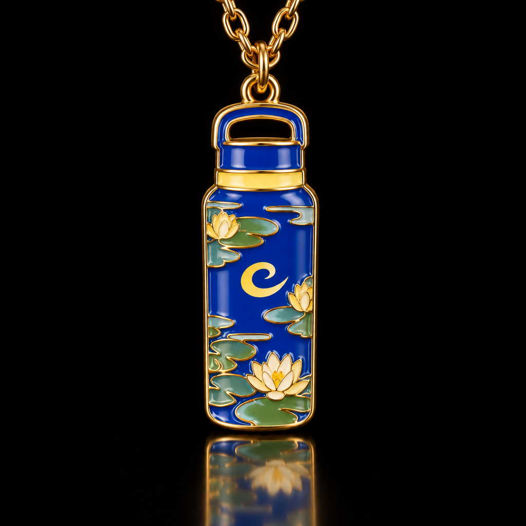 Water lillies water bottle design