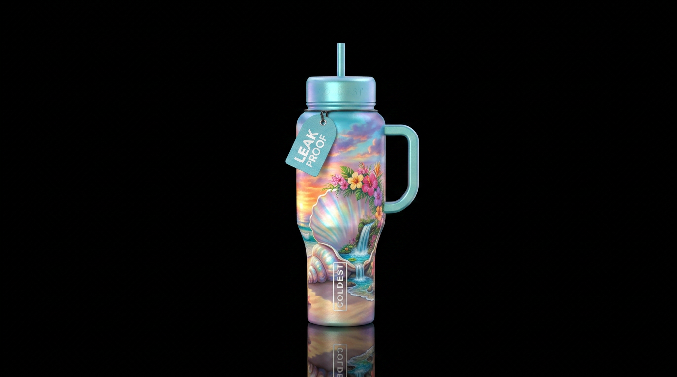 Beautiful, vibrant, wonderful, amazing, glowie, pe... water bottle design