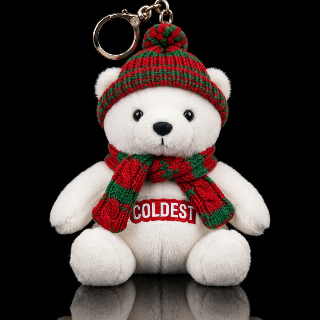 Santa Bear water bottle design