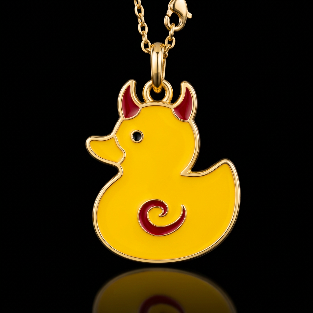 Devil Duckie water bottle design
