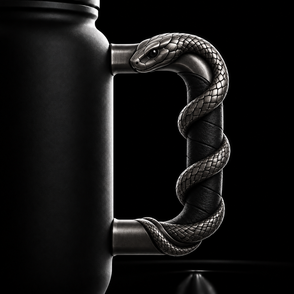 Coiled Snake water bottle design