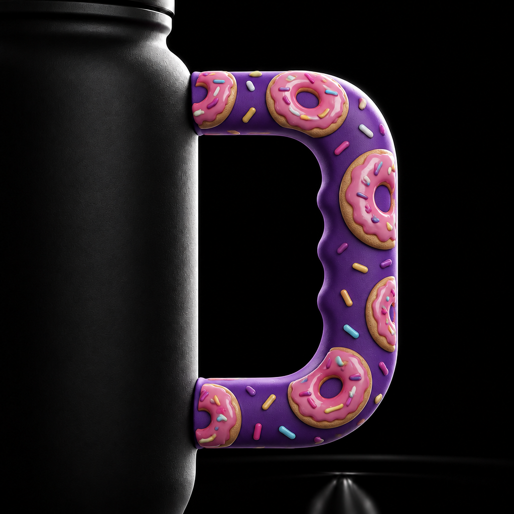 Donut's Accessory Upgrade water bottle design