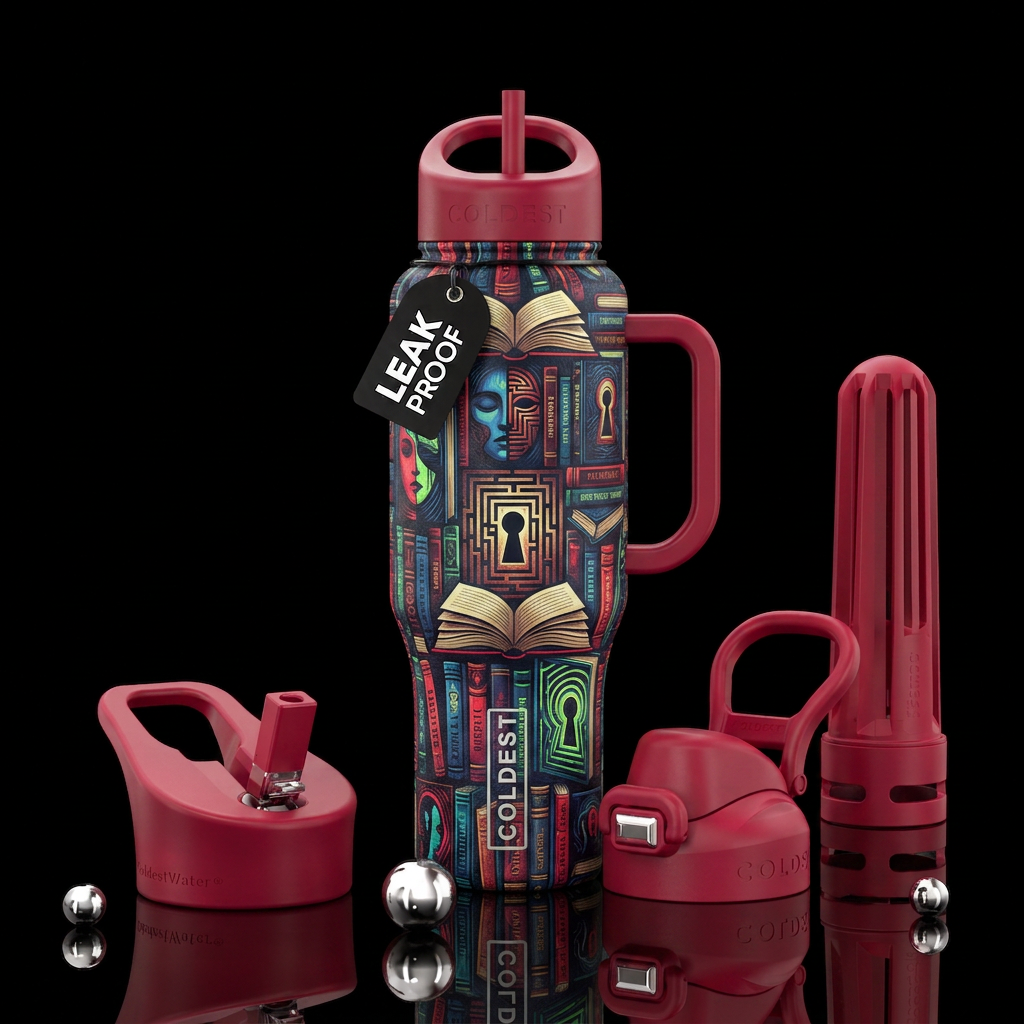 Book, Psychological Thriller, Emotional water bottle design