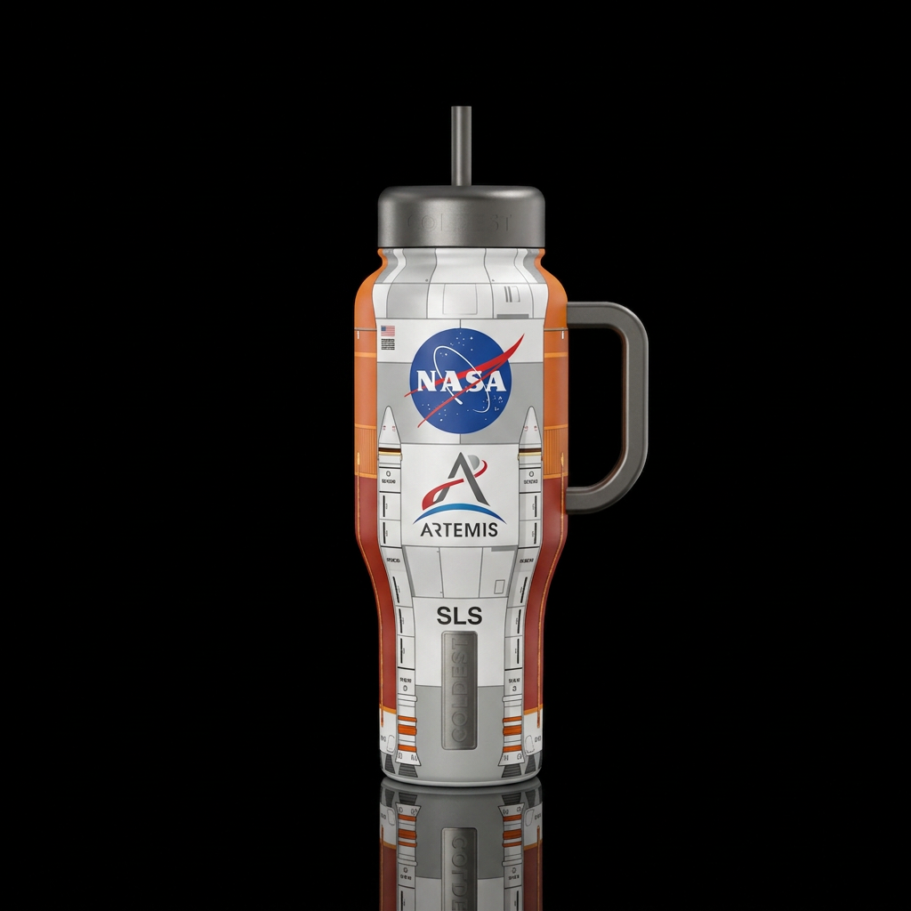 Make a bottle that looks like a nasa rocket, from ... water bottle design