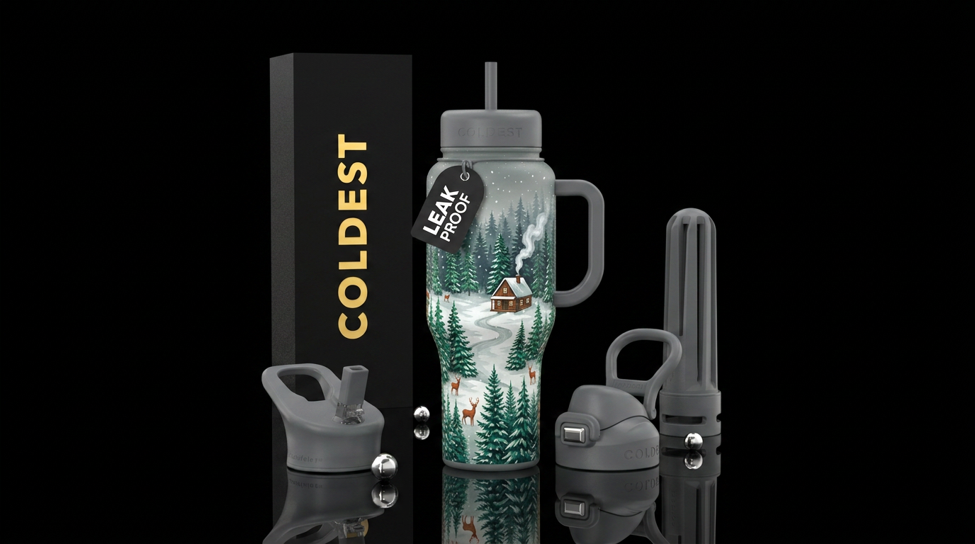46 oz matte finish grey bottle with smoky grayish ... water bottle design