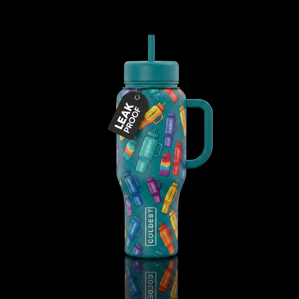 Its raining colorful coldest bottles water bottle design
