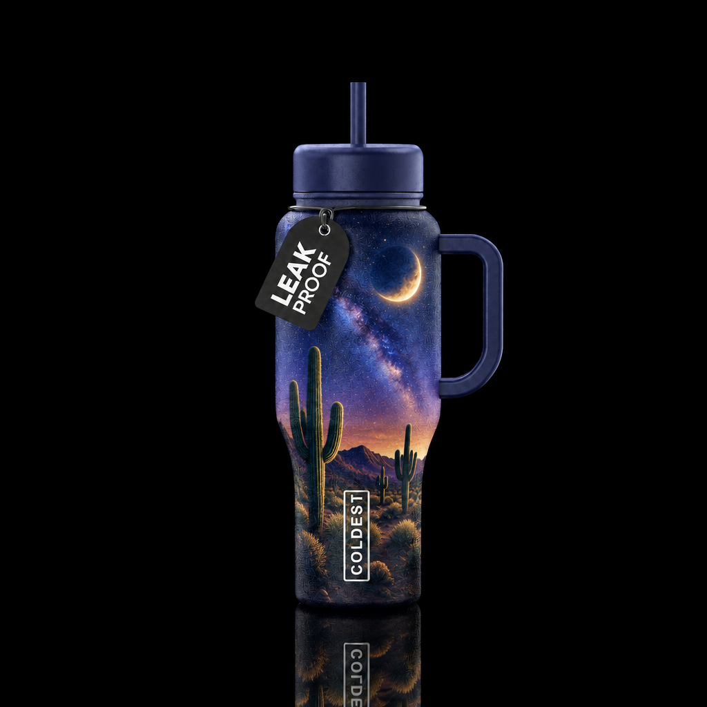 Desert night water bottle design