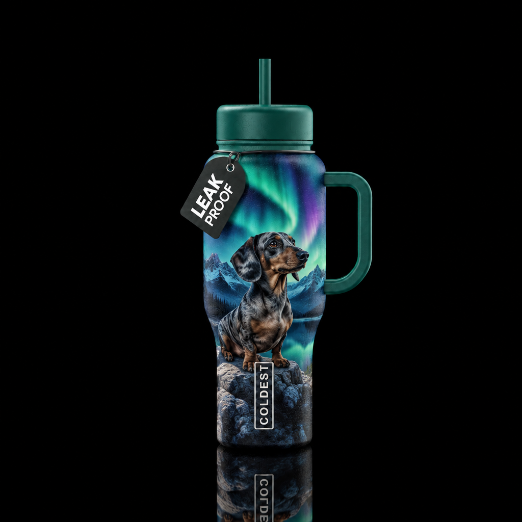 Mountain dogs water bottle design
