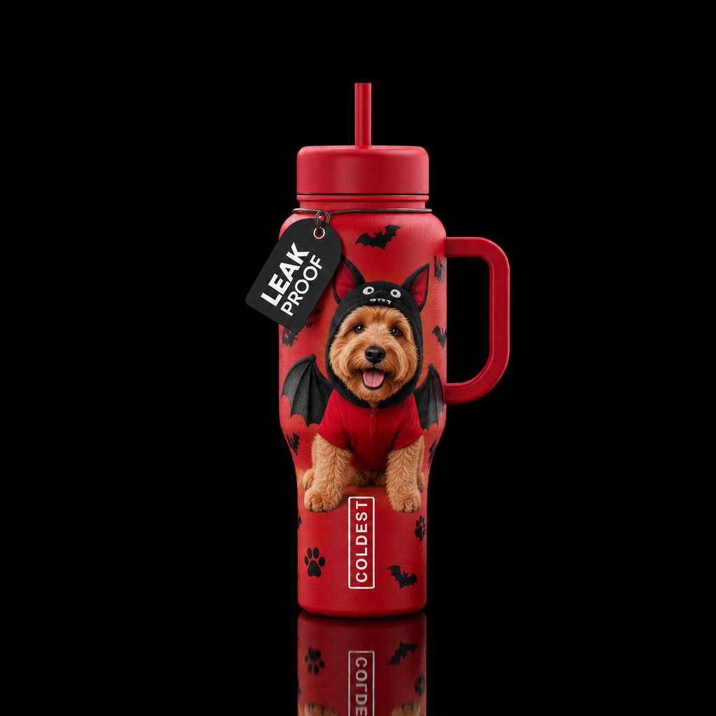 Bat dog water bottle design