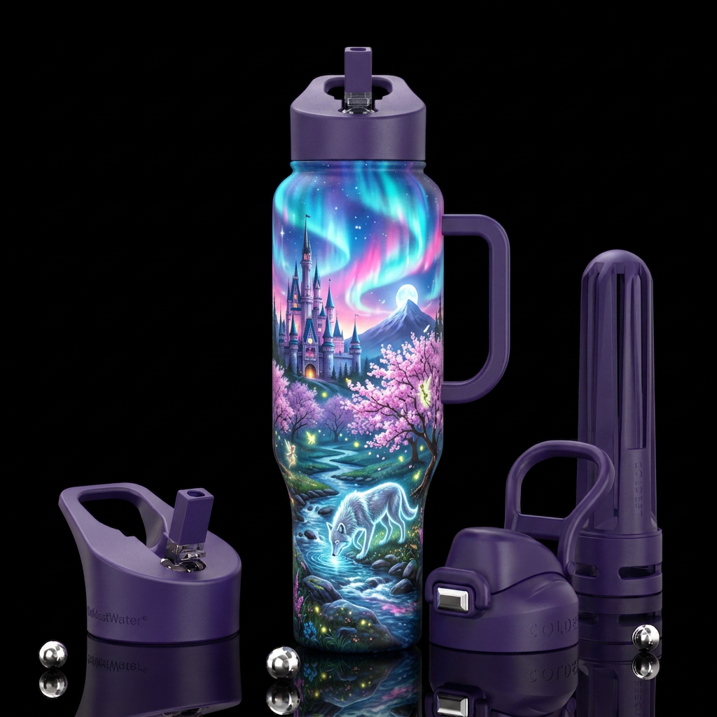 Magical Castle water bottle design