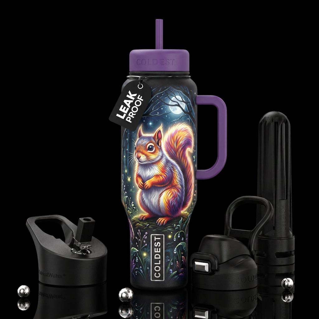 Squirrel water bottle design