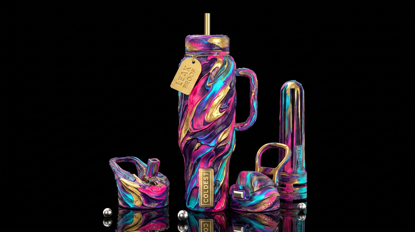 Acrylic dreams water bottle design