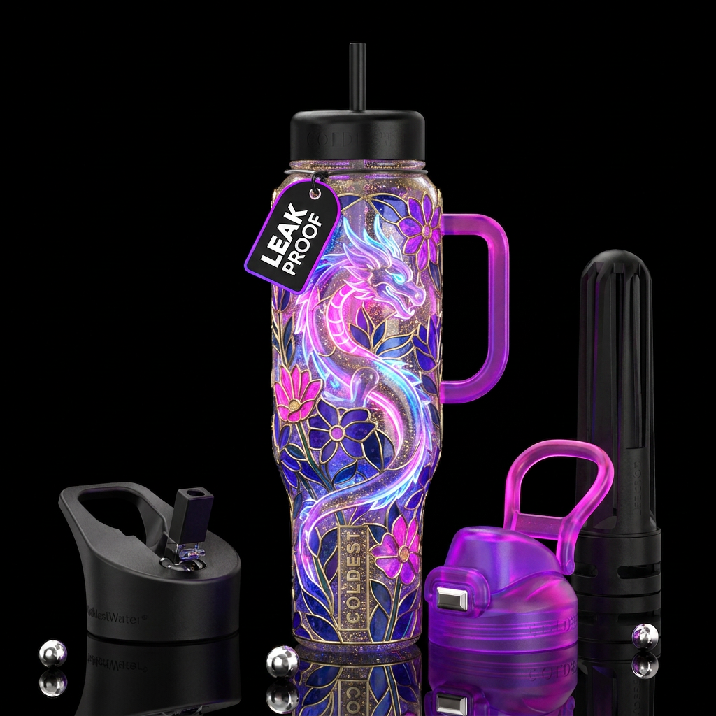 Glass Dragon water bottle design